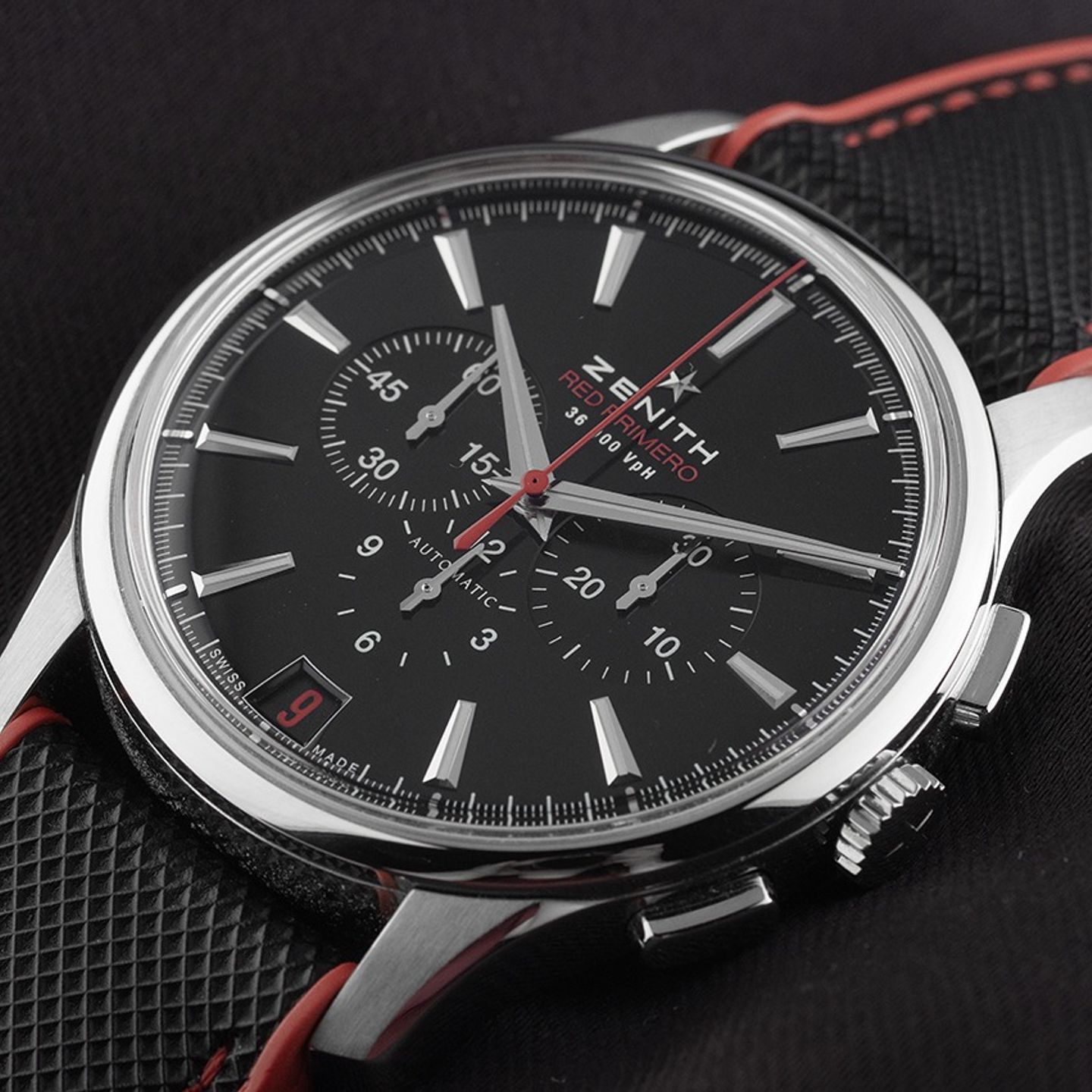 Zenith Captain Chronograph 03.2115.400/21.C703 (2018) - Black dial 42 mm Steel case (3/8)