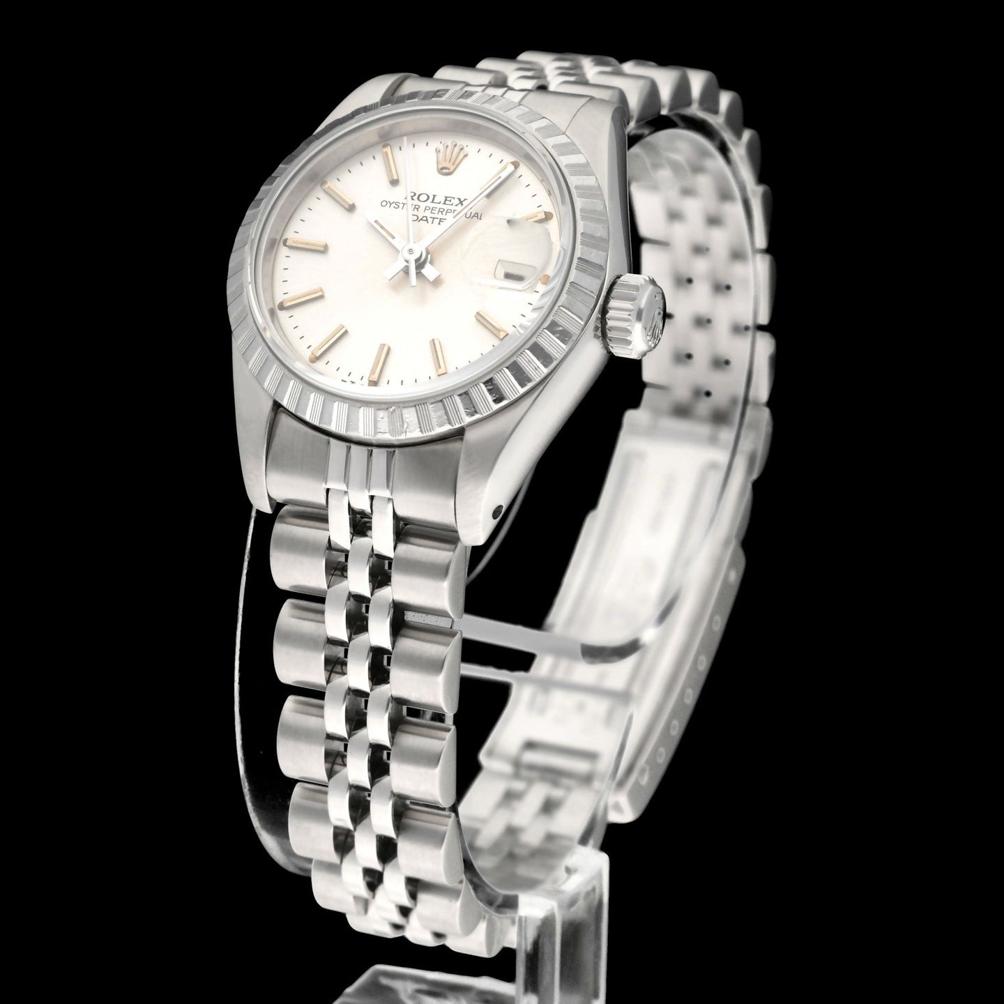 Rolex Oyster Perpetual Lady Date 69240 (1984) - Zilver wijzerplaat 26mm Staal (5/8)