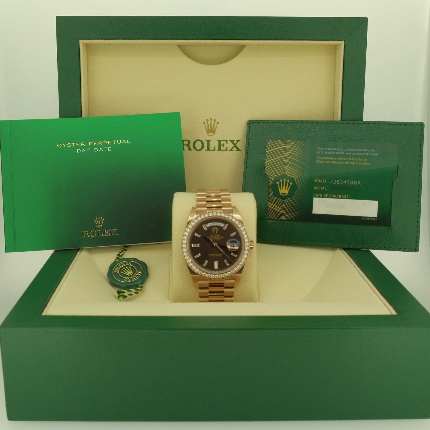 Rolex Day-Date 40 228345RBR (2024) - Brown dial 40 mm Rose Gold case (4/6)