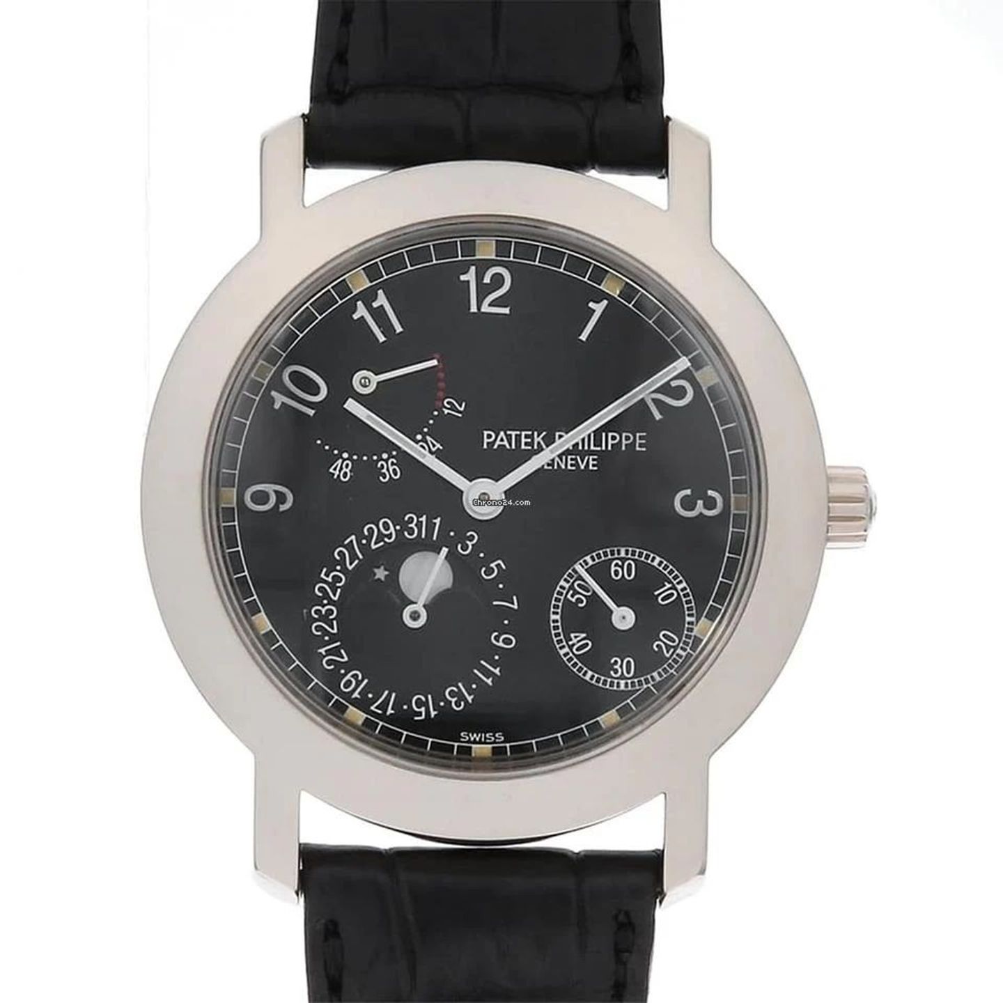 Patek Philippe Complications 5055G-001 (1998) - Zwart wijzerplaat 37mm Witgoud (1/1)