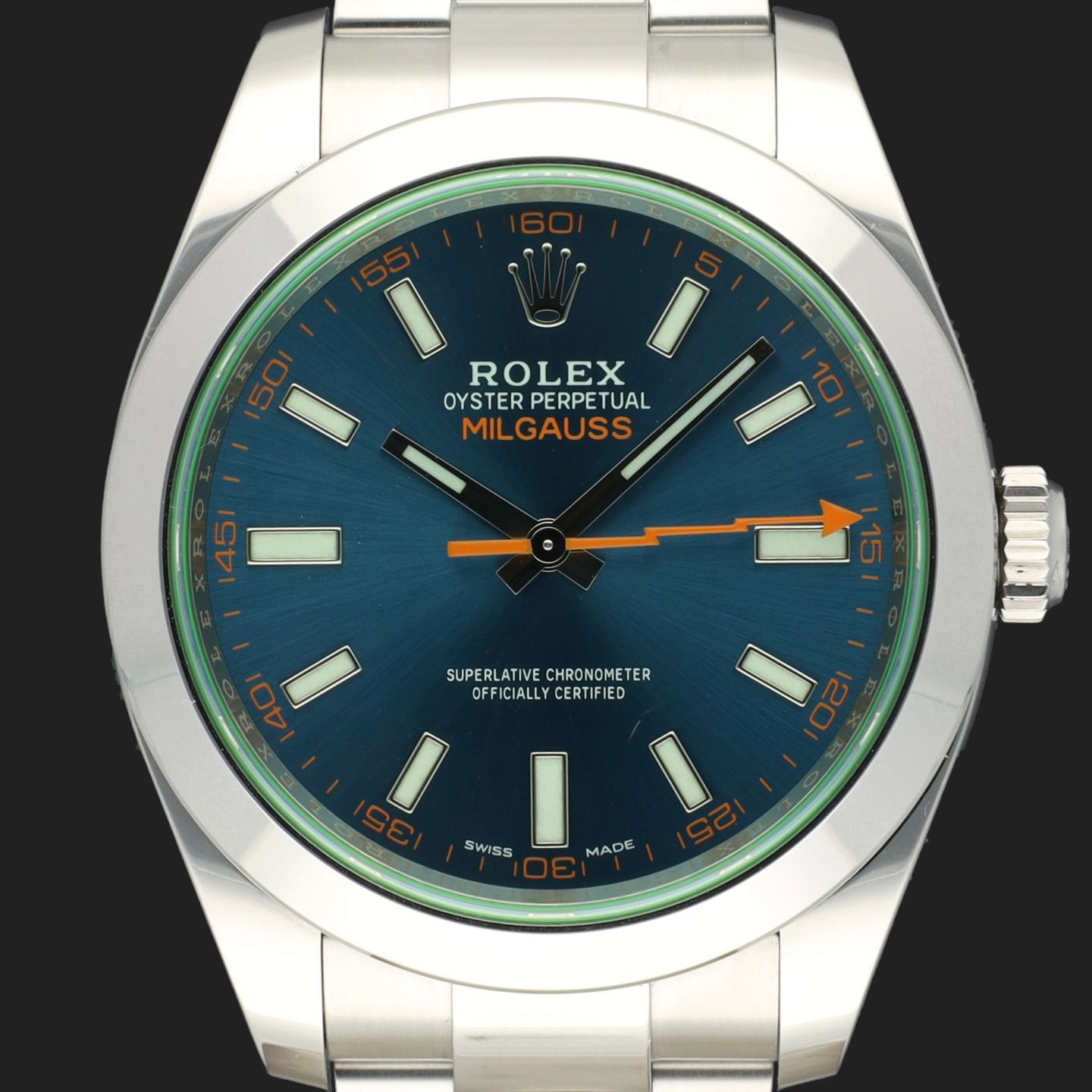 Rolex Milgauss 116400GV (2022) - 40 mm Steel case (2/8)