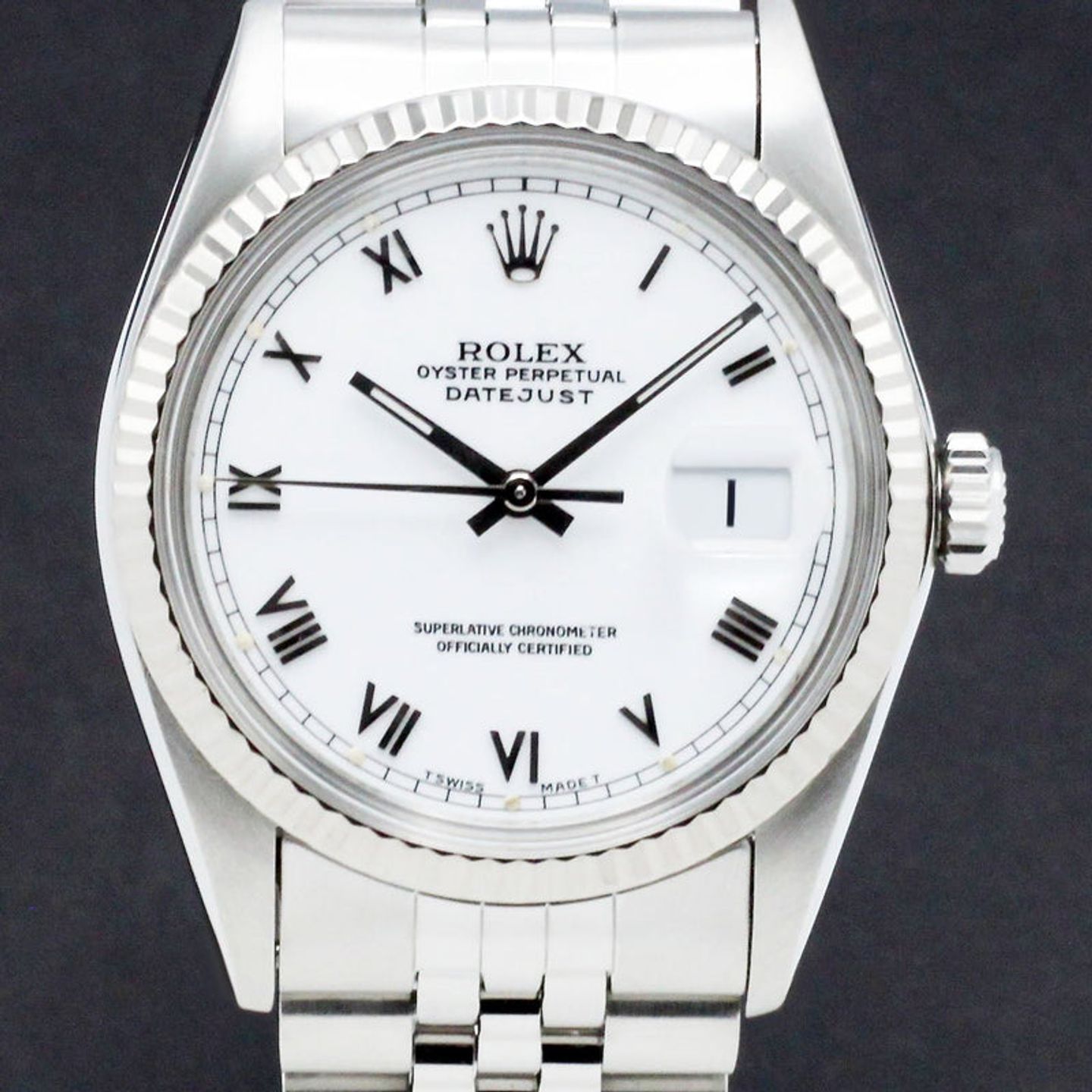 Rolex Datejust 36 16014 (1985) - White dial 36 mm Steel case (1/7)