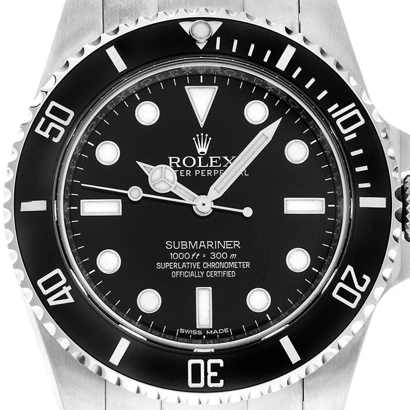 Rolex Submariner No Date 114060 (2010) - Black dial 40 mm Steel case (1/8)