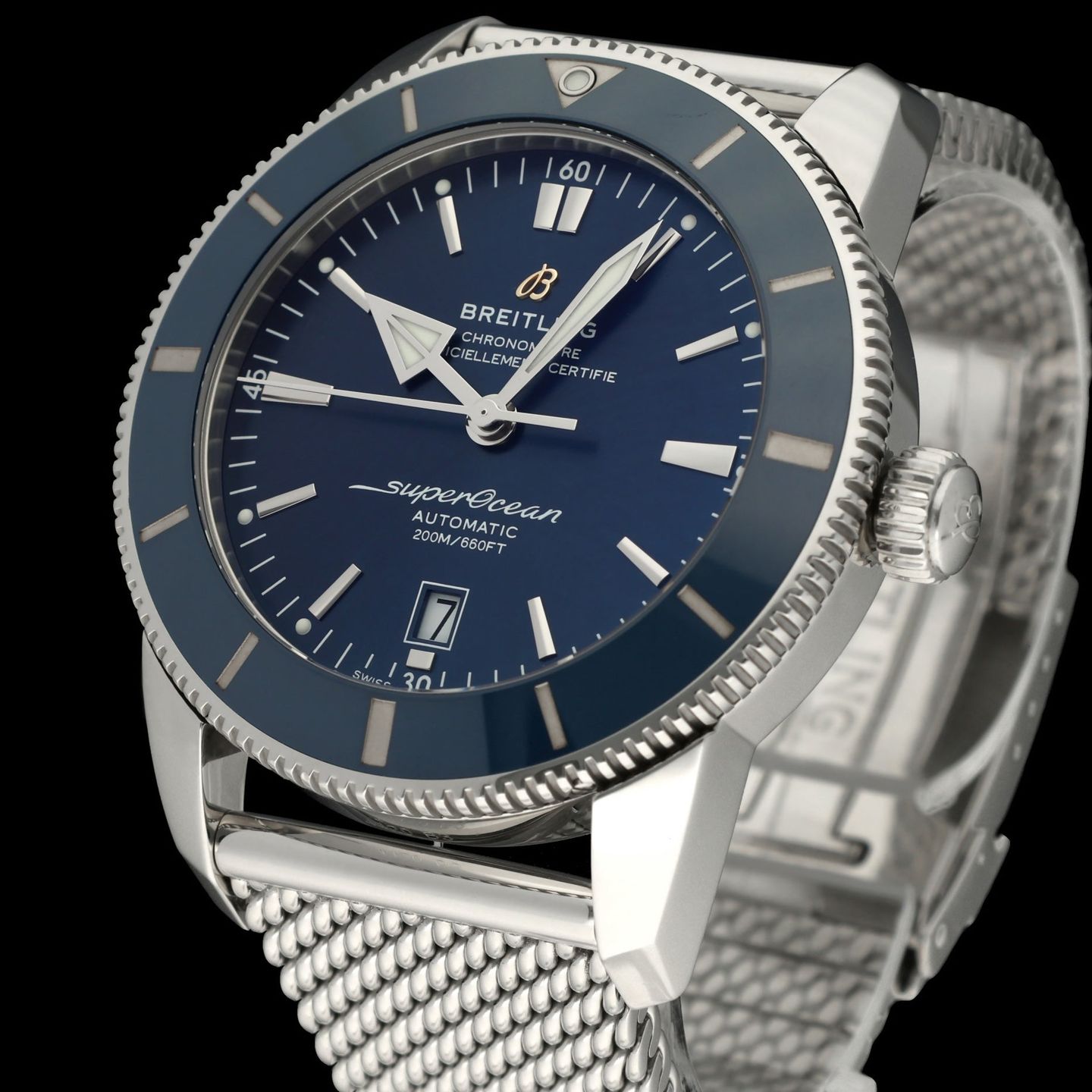 Breitling Superocean Heritage II 46 AB2020 (2021) - Blue dial 46 mm Steel case (7/8)