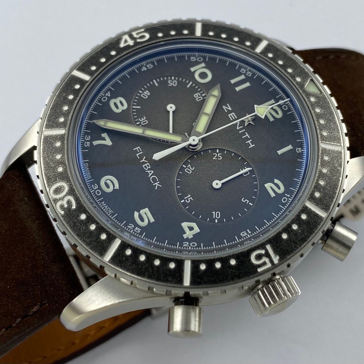Zenith Pilot 11.2240.405/21.C773 (2021) - Grijs wijzerplaat 43mm Staal (4/6)