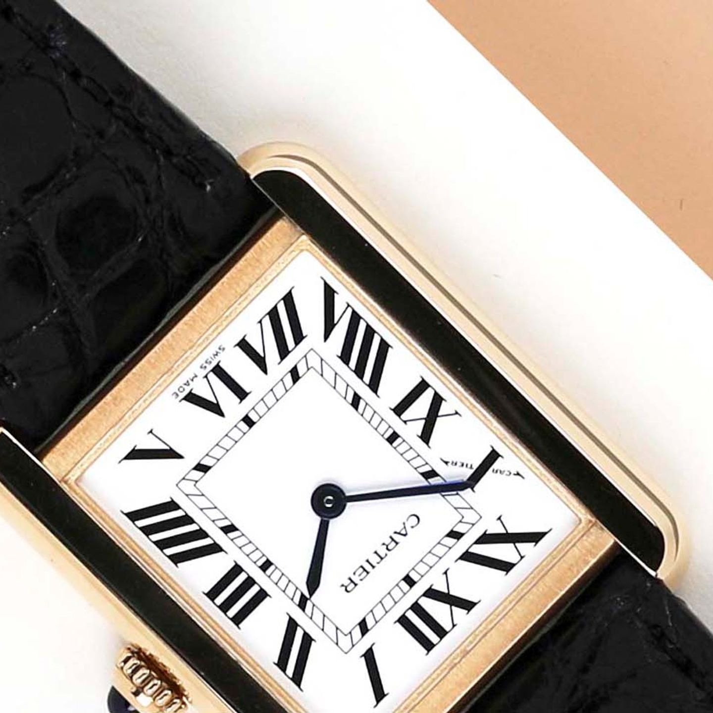 Cartier Tank Solo W5200002 (2020) - Zilver wijzerplaat 31mm Geelgoud (4/8)