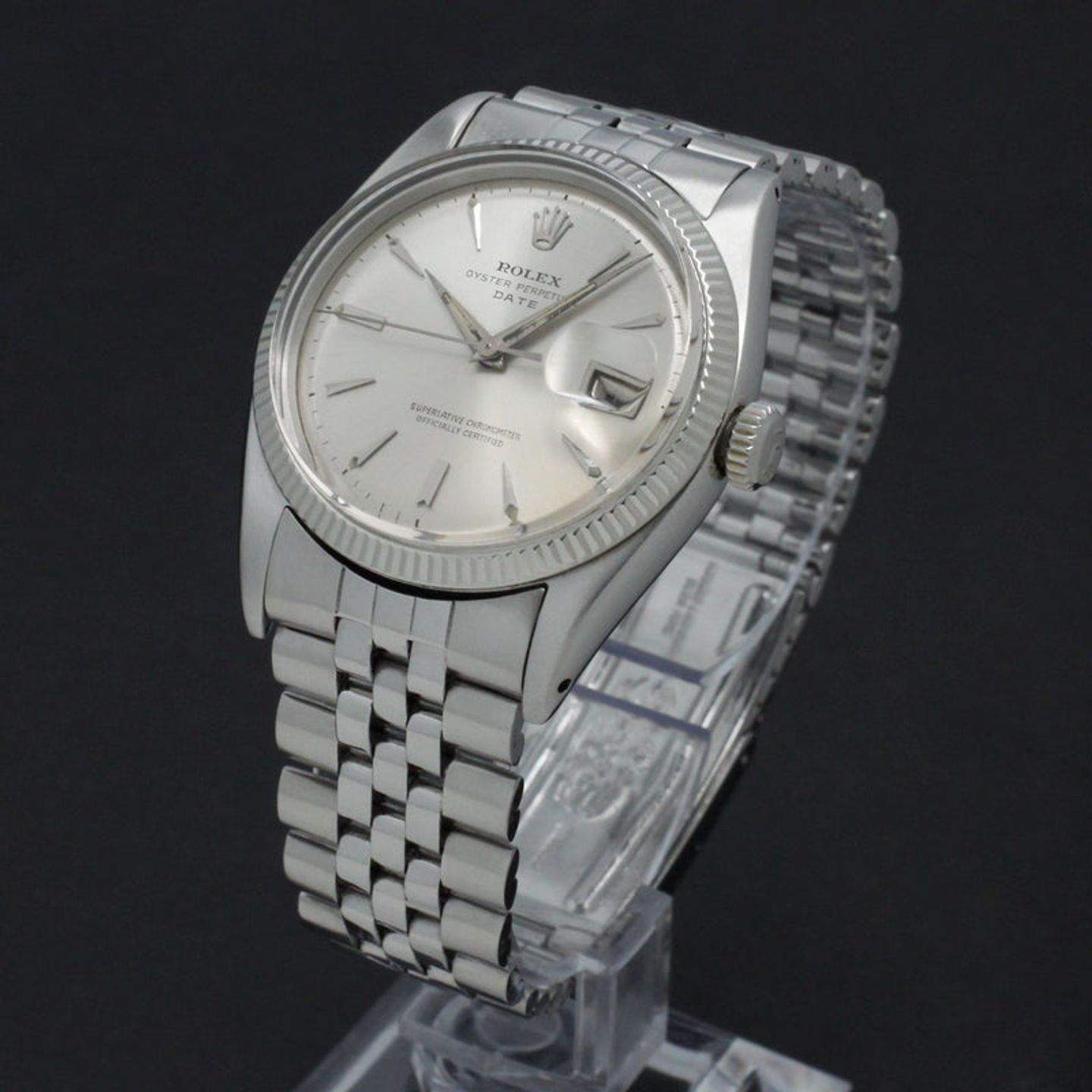 Rolex Datejust 6605 (1959) - Zilver wijzerplaat 36mm Staal (2/7)