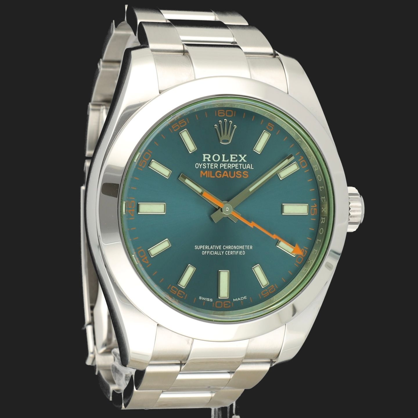 Rolex Milgauss 116400GV (2018) - Blauw wijzerplaat 40mm Staal (4/8)