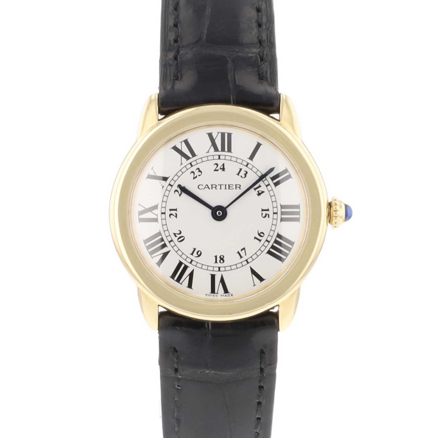 Cartier Ronde Solo de Cartier 2987 (Unknown (random serial)) - White dial 29 mm Yellow Gold case (1/4)
