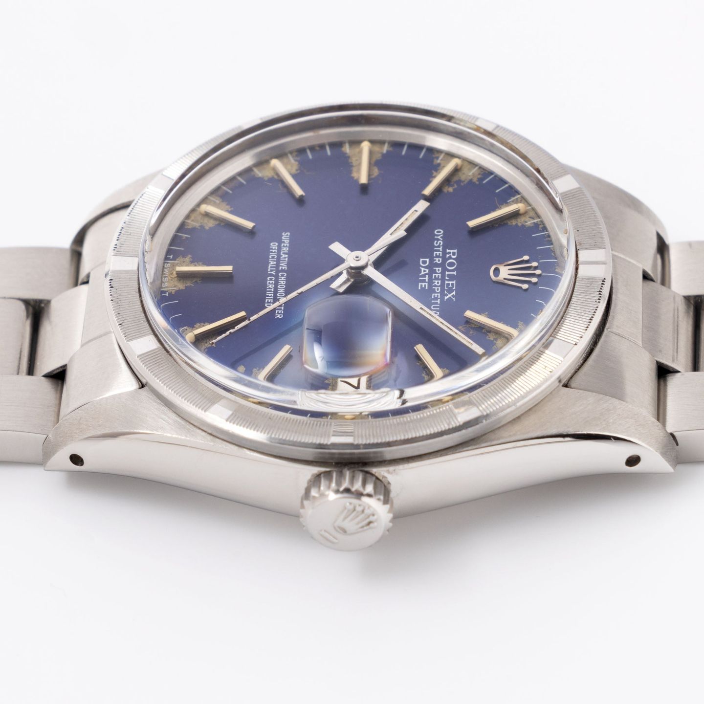 Rolex Oyster Perpetual Date 1501 (1979) - Blue dial 34 mm Steel case (6/8)