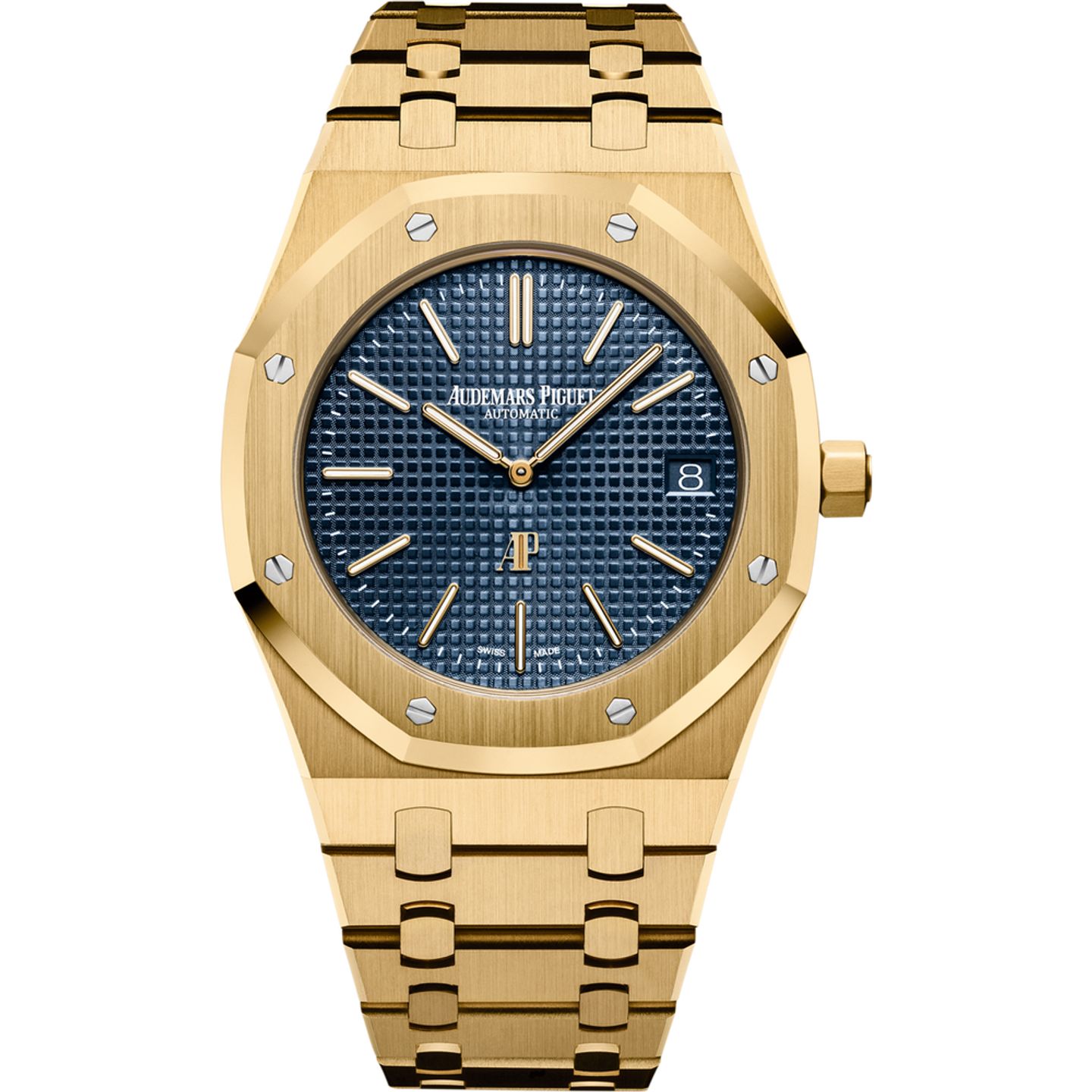 Audemars Piguet Royal Oak Jumbo 15202BA.OO.1240BA.01 (2025) - Blauw wijzerplaat 39mm Geelgoud (1/1)
