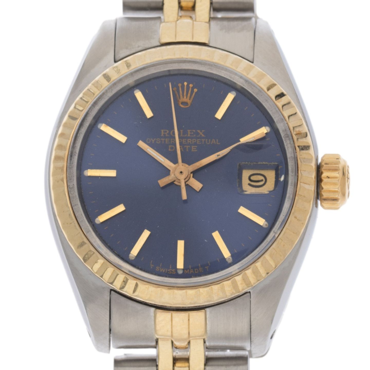 Rolex Lady-Datejust 6917 (1976) - Blue dial 26 mm Gold/Steel case (1/8)