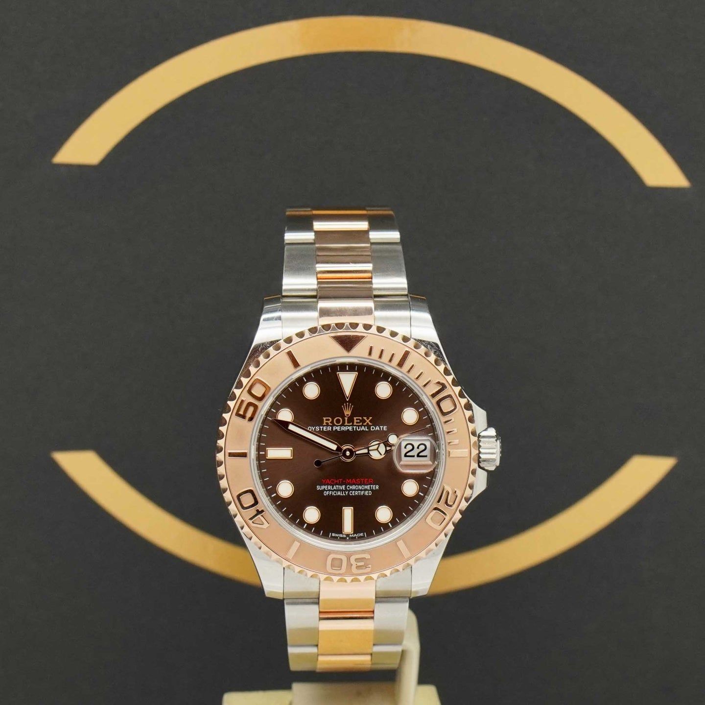 Rolex Yacht-Master 37 268621 (2017) - Brown dial 37 mm Gold/Steel case (1/7)