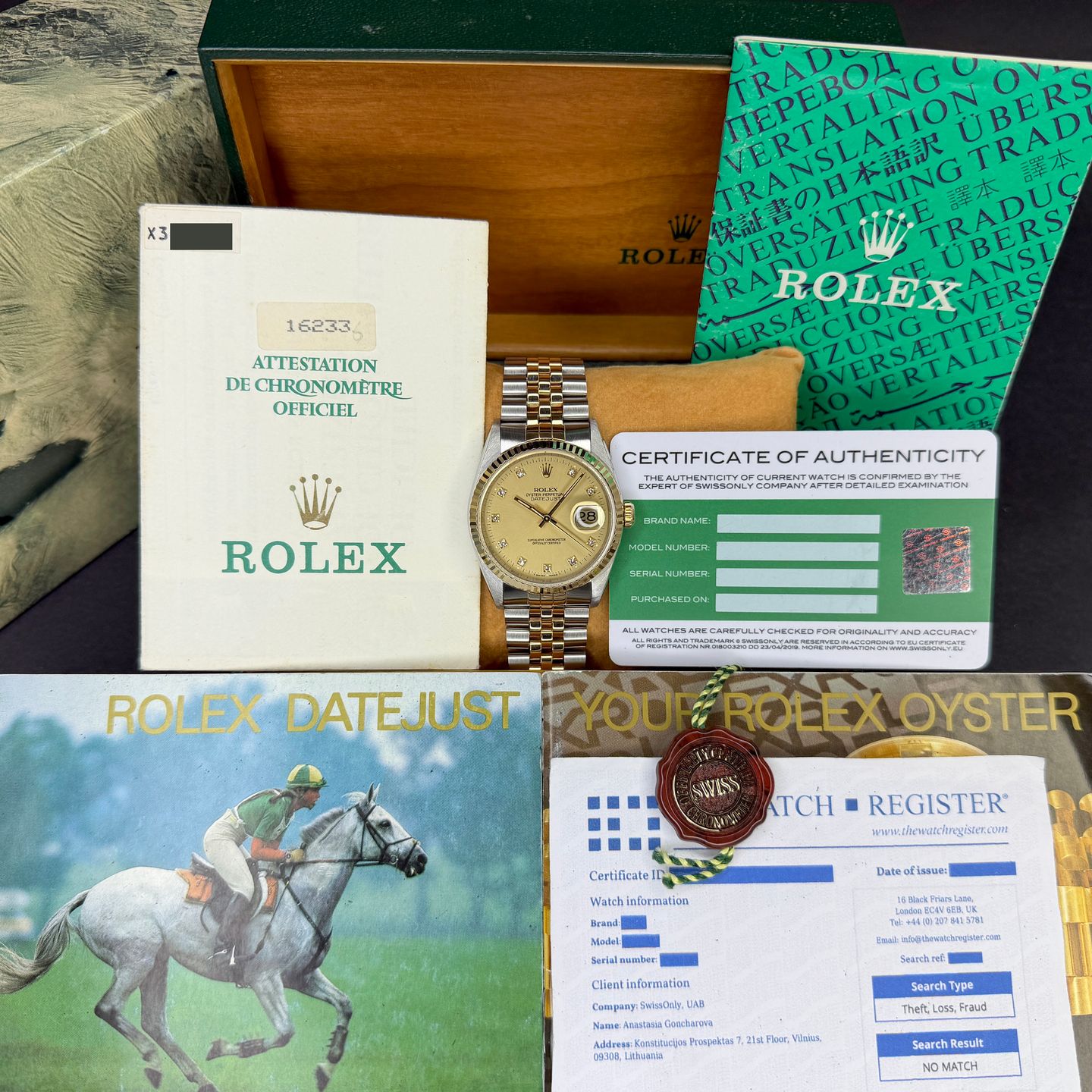 Rolex Datejust 36 16233 (1991) - 36mm Goud/Staal (3/8)