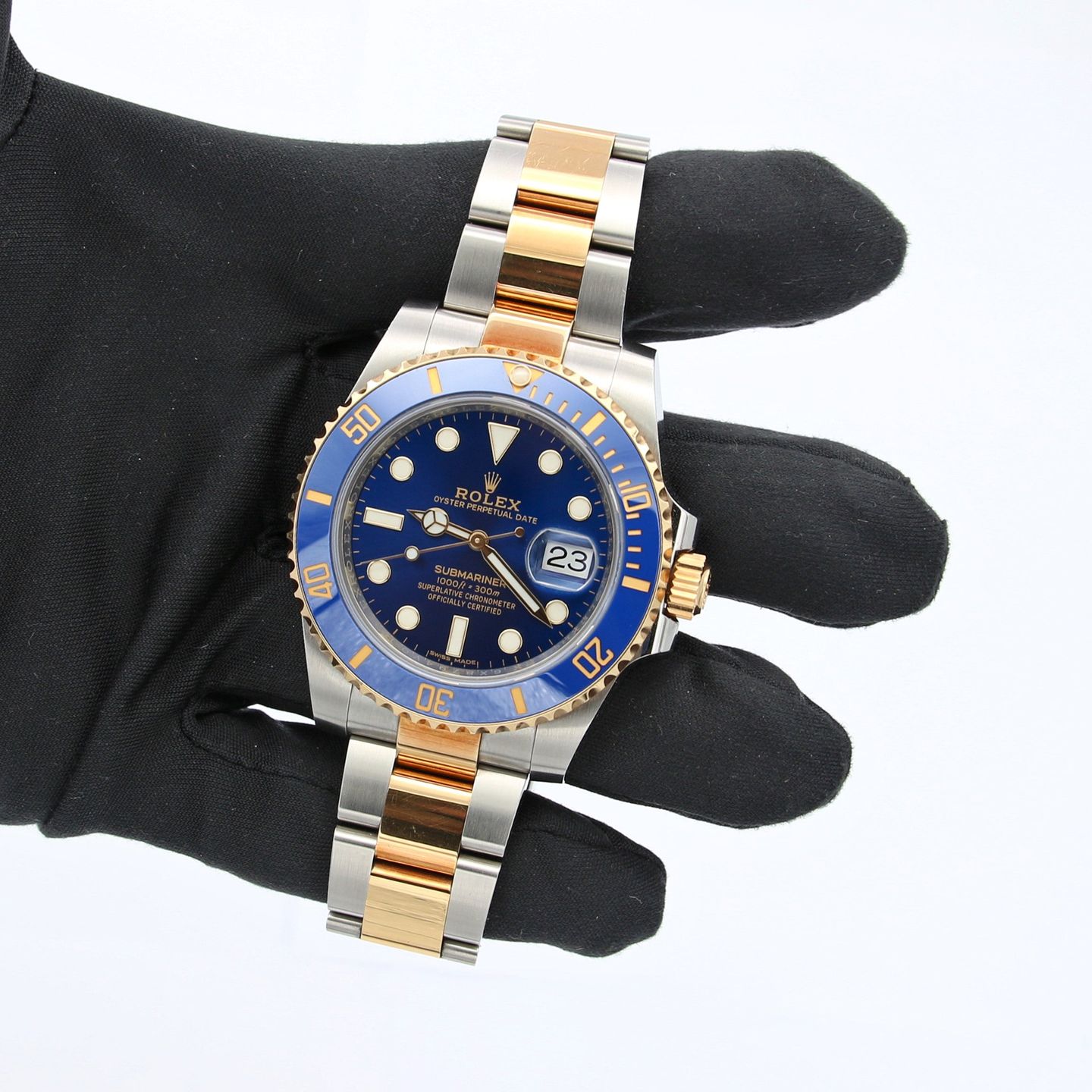 Rolex Submariner Date 116613LB (Unknown (random serial)) - Blue dial 40 mm Gold/Steel case (4/8)