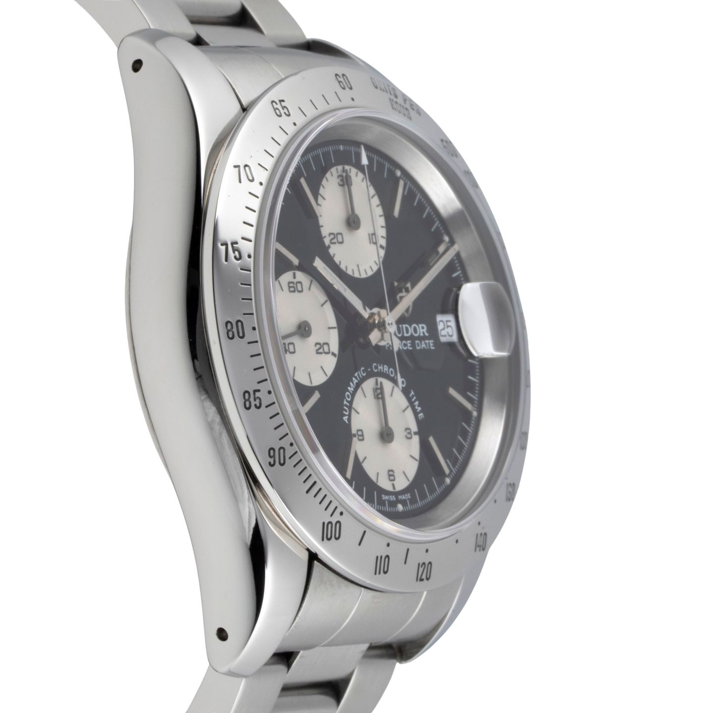 Tudor Prince Date 79280P (2002) - Zwart wijzerplaat 39mm Staal (7/8)