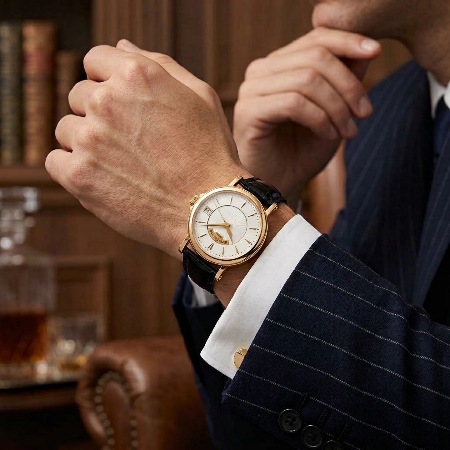 Patek Philippe Calatrava 5153J-001 (2008) - Silver dial 38 mm Yellow Gold case (2/8)