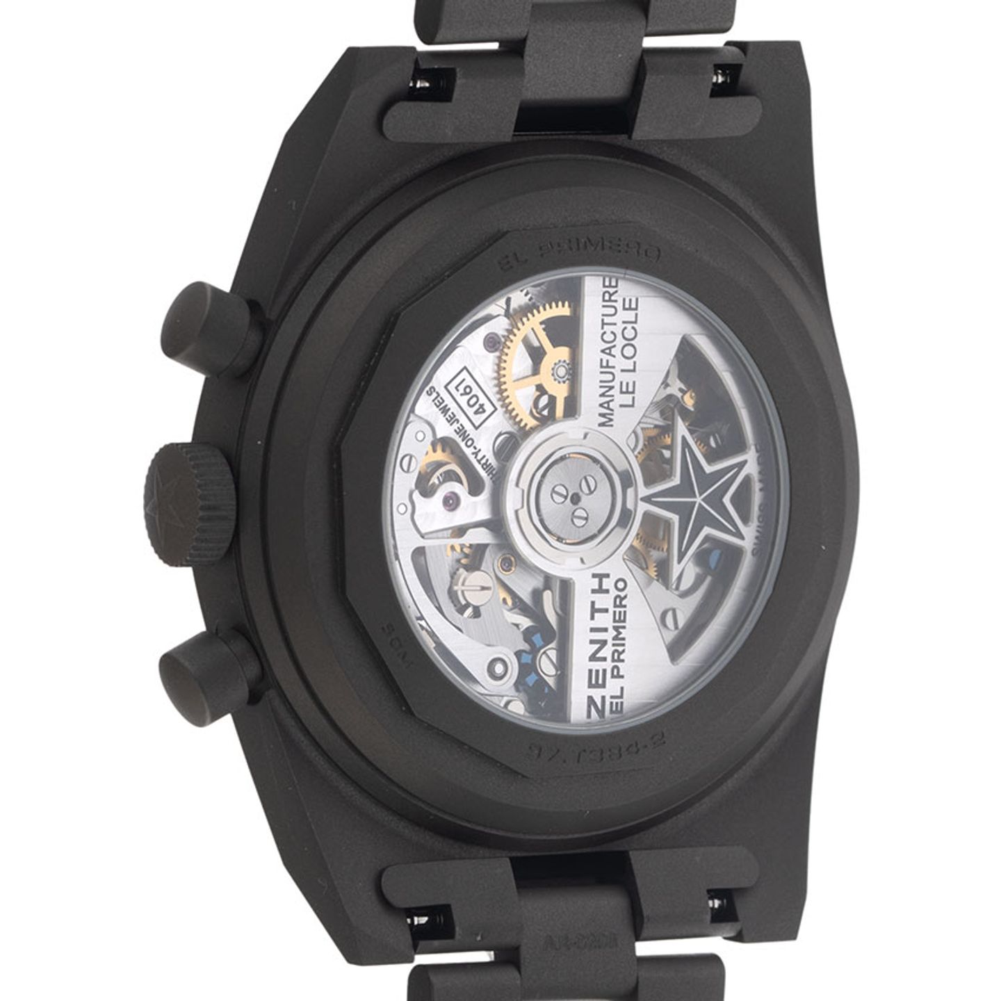 Zenith Chronomaster Original 97.T384.4061/21.M384 (Unknown (random serial)) - Black dial 37 mm Titanium case (6/8)