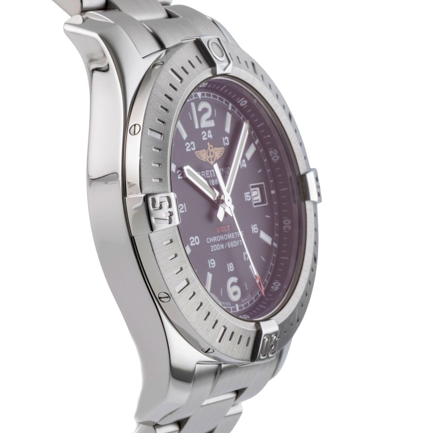 Breitling Colt Quartz A7438811/BD45 (Unknown (random serial)) - Black dial 44 mm Steel case (7/8)