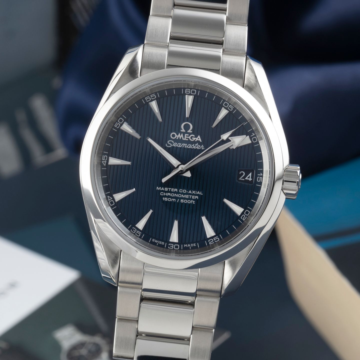 Omega Seamaster Aqua Terra 231.10.39.21.03.002 (Unknown (random serial)) - Blue dial 39 mm Steel case (3/8)