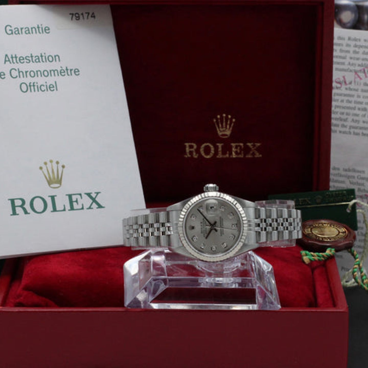 Rolex Lady-Datejust 79174 (2004) - Zilver wijzerplaat 26mm Staal (3/7)