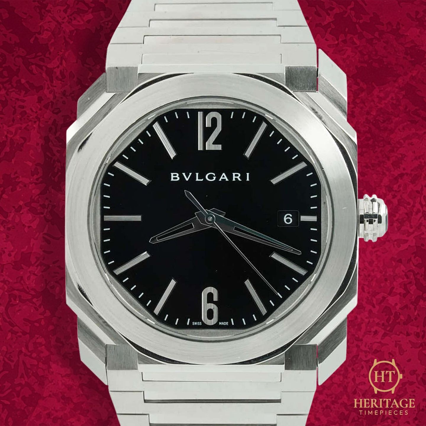 Bulgari Octo BGO 38 S (Onbekend (willekeurig serienummer)) - 39mm Staal (1/8)