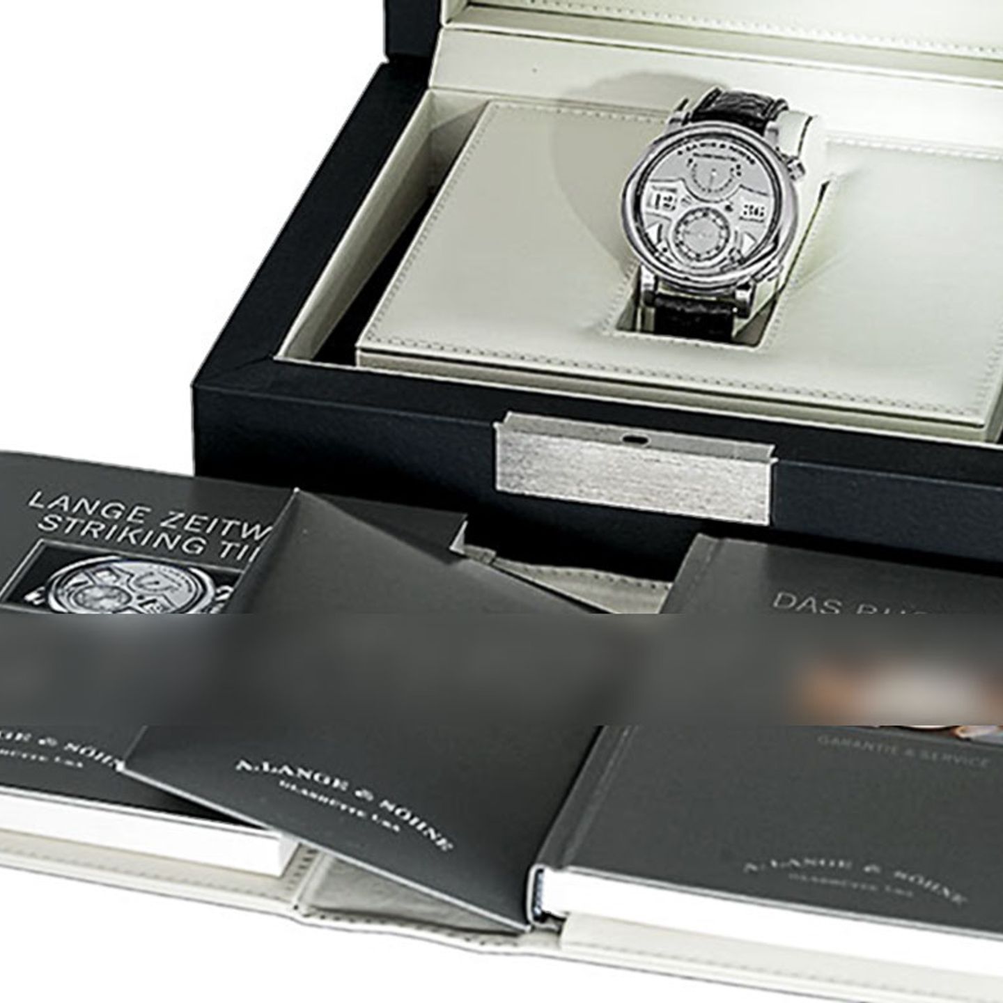 A. Lange & Söhne Zeitwerk 145.025 (2012) - Zilver wijzerplaat 42mm Platina (5/5)