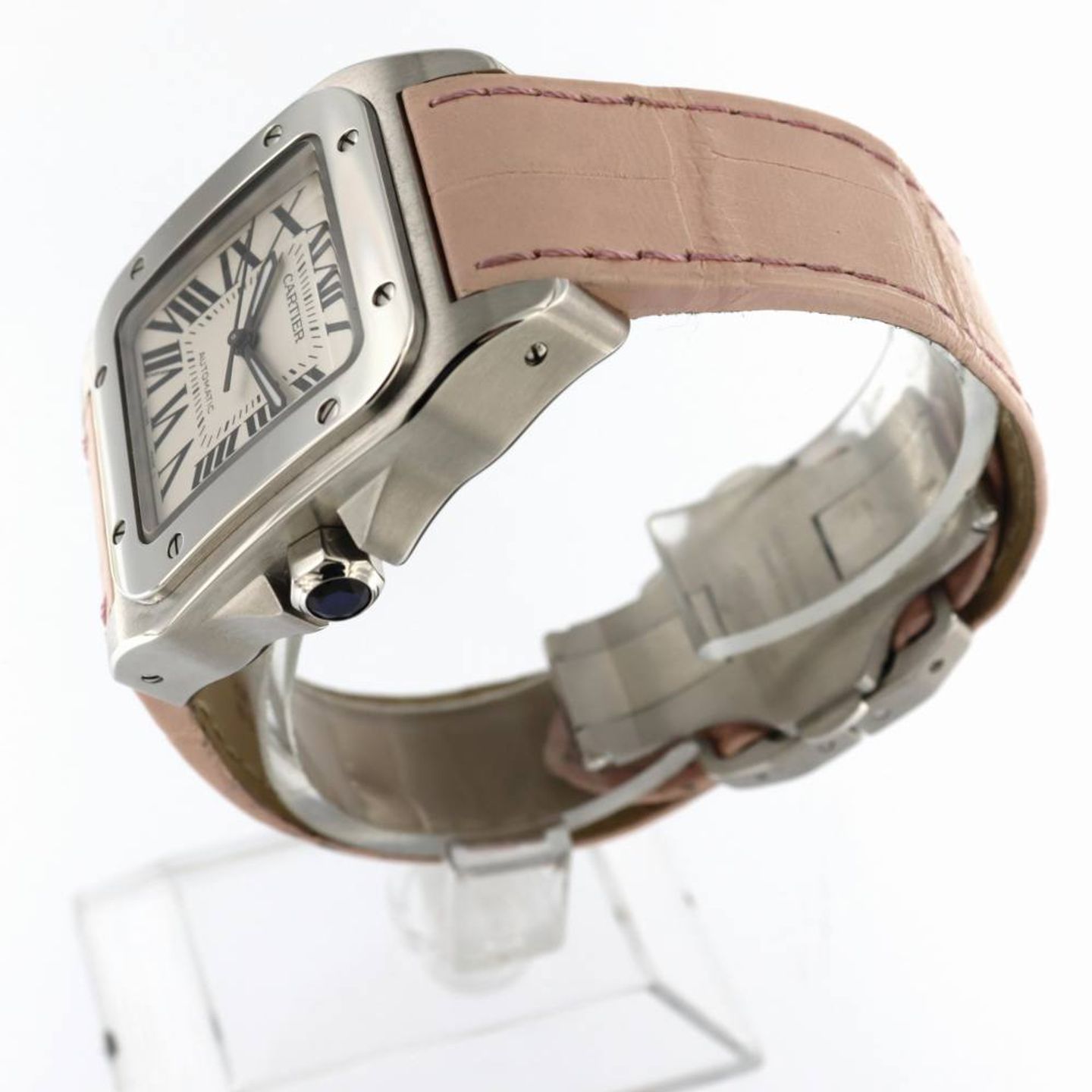 Cartier Santos 100 W20126X8 (2017) - Silver dial 36 mm Steel case (3/8)