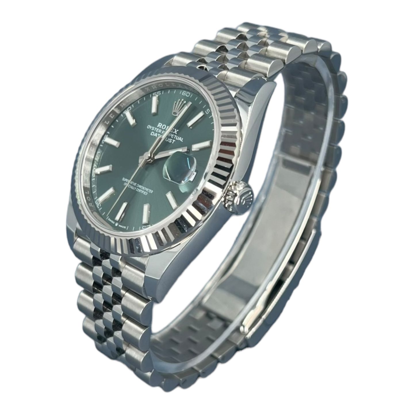 Rolex Datejust 41 126334 (2023) - Green dial 41 mm Steel case (3/8)