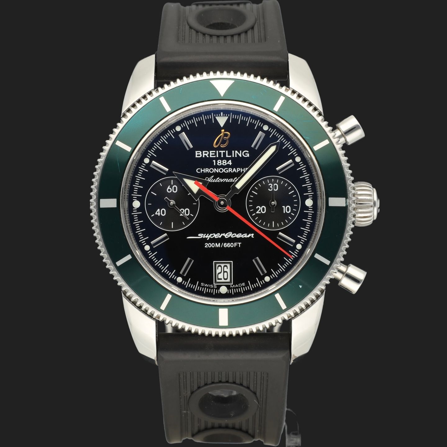 Breitling Superocean Heritage Chronograph A2337036/BB81 (2015) - Zwart wijzerplaat 44mm Staal (3/8)