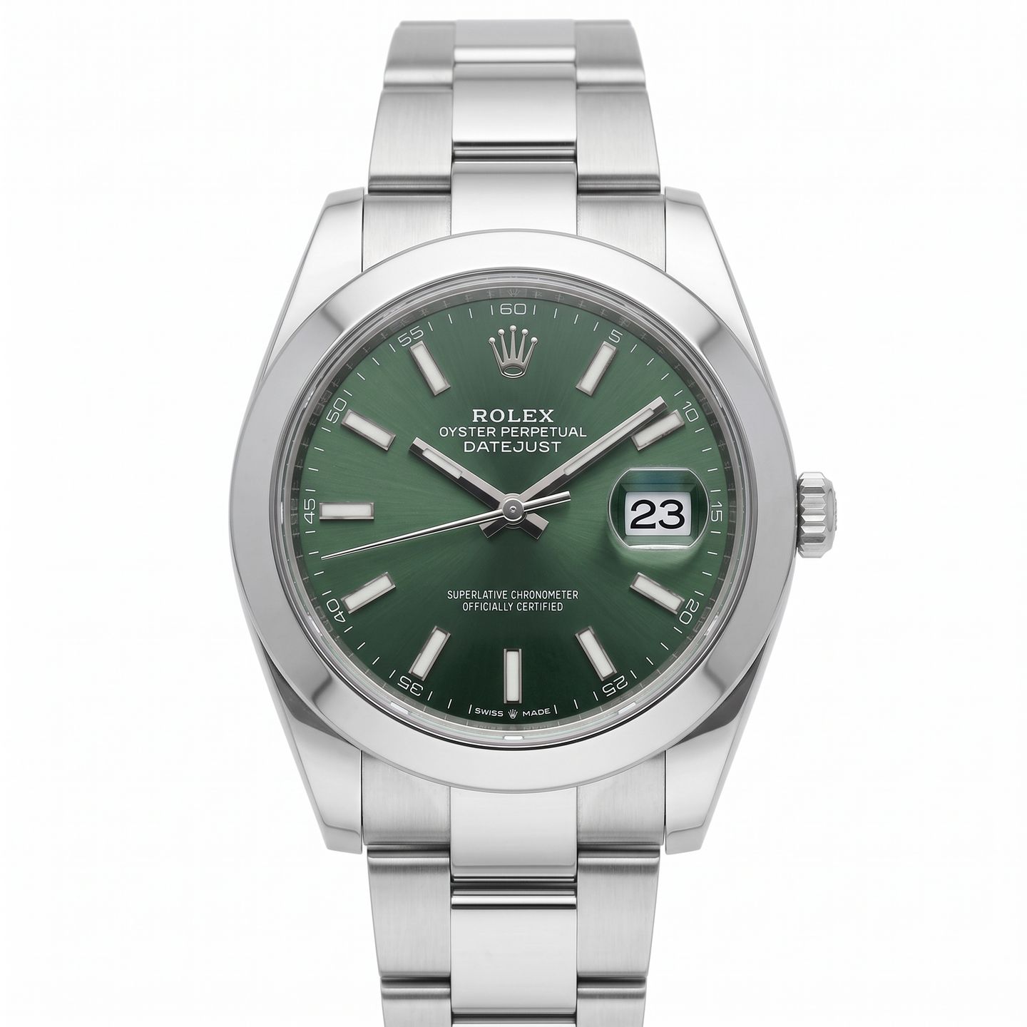 Rolex Datejust 41 126300 (Unknown (random serial)) - Green dial 41 mm Steel case (1/5)