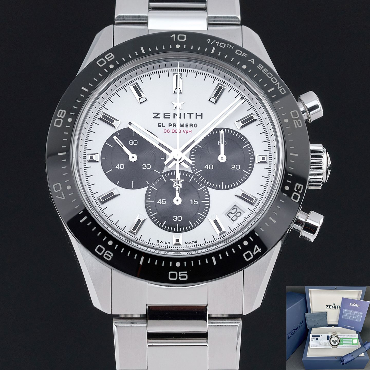 Zenith Chronomaster Sport 03.3102.3600/02.M3100 (2021) - White dial 41 mm Steel case (1/6)