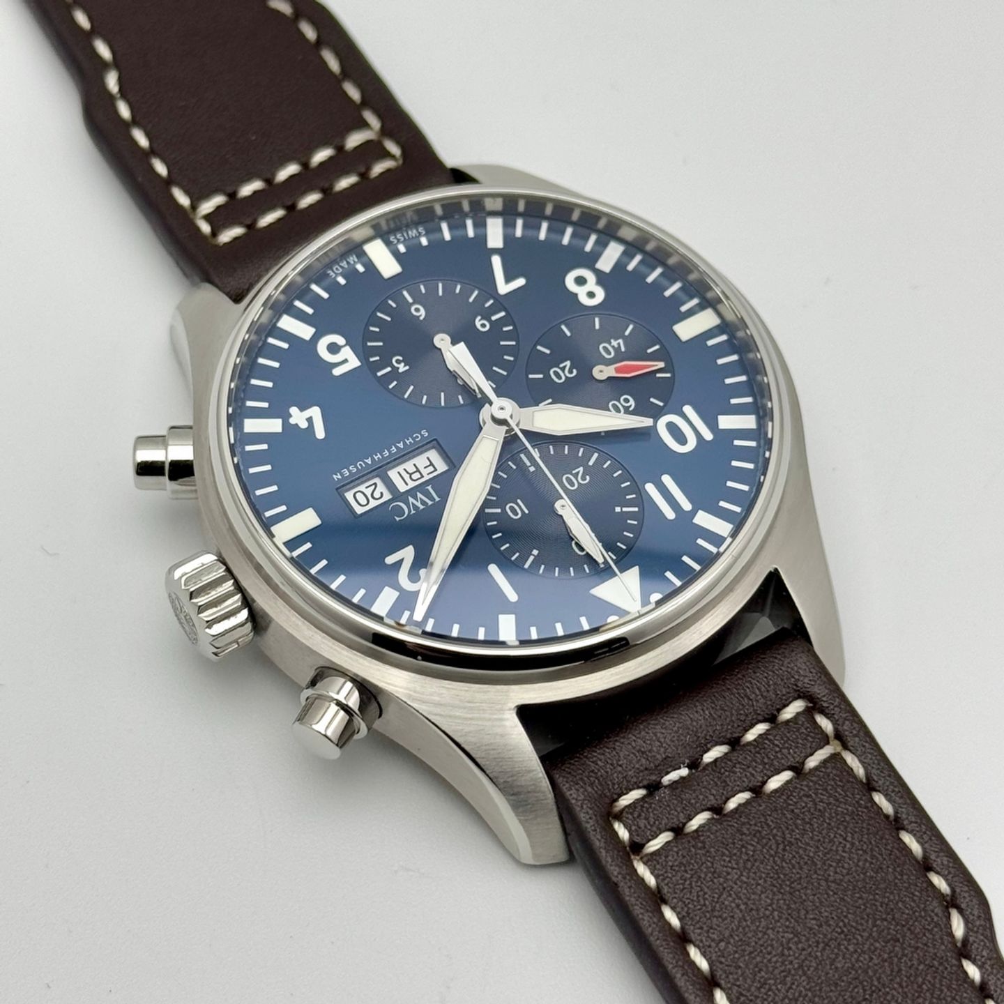 IWC Pilot Chronograph IW377714 (2016) - Blue dial 43 mm Steel case (8/10)