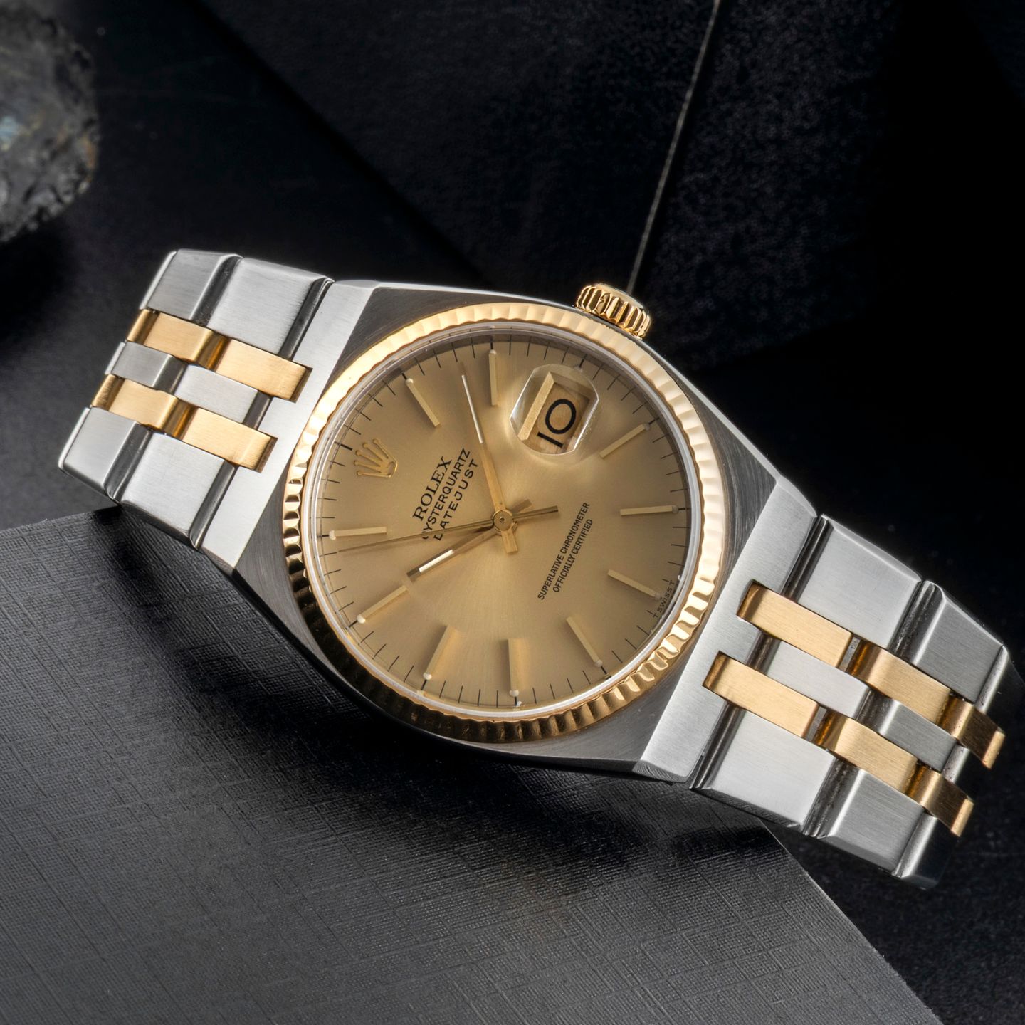 Rolex Datejust Oysterquartz 17013 (1986) - 36 mm Gold/Steel case (2/8)