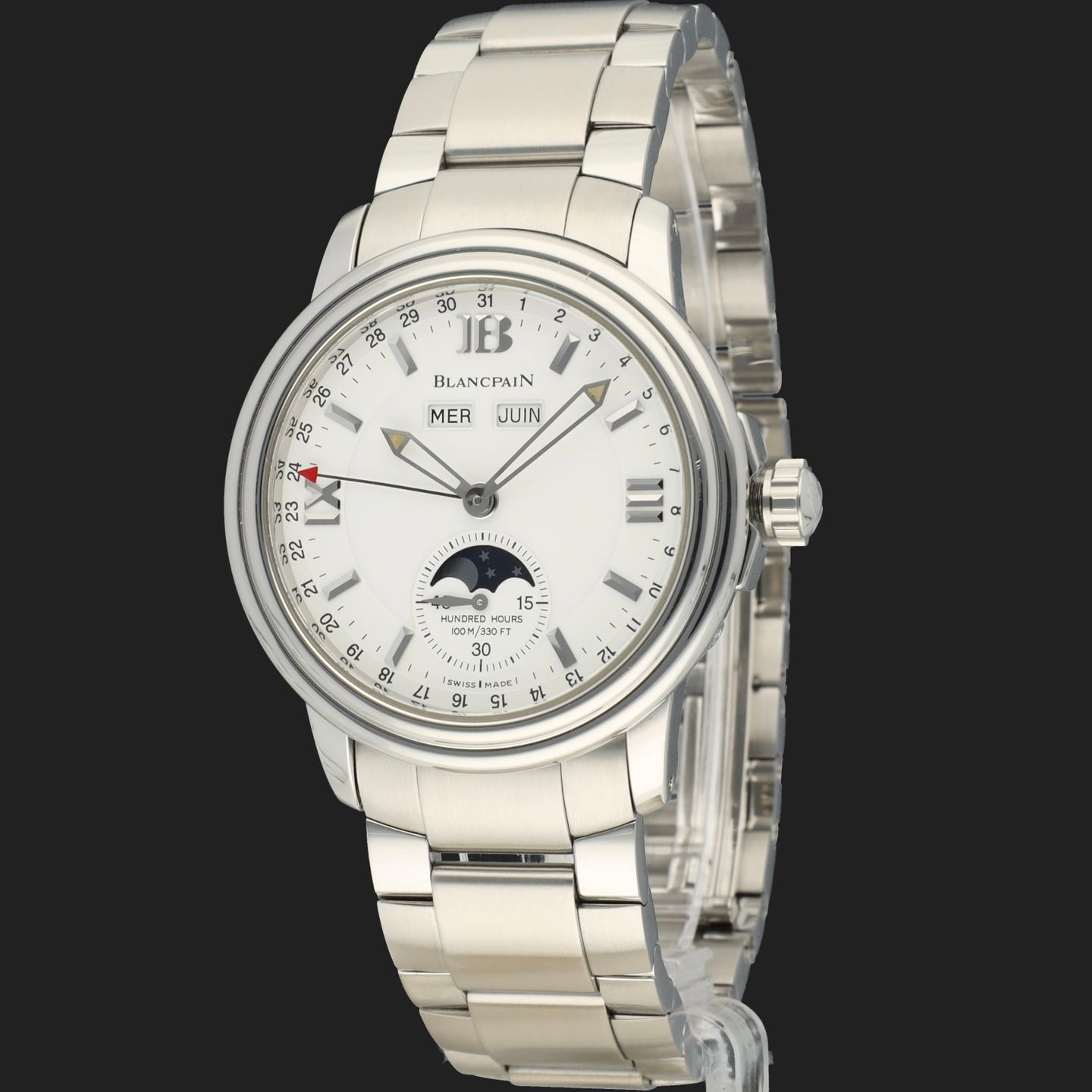 Blancpain Léman 2763-1127 (1997) - White dial 38 mm Steel case (1/8)