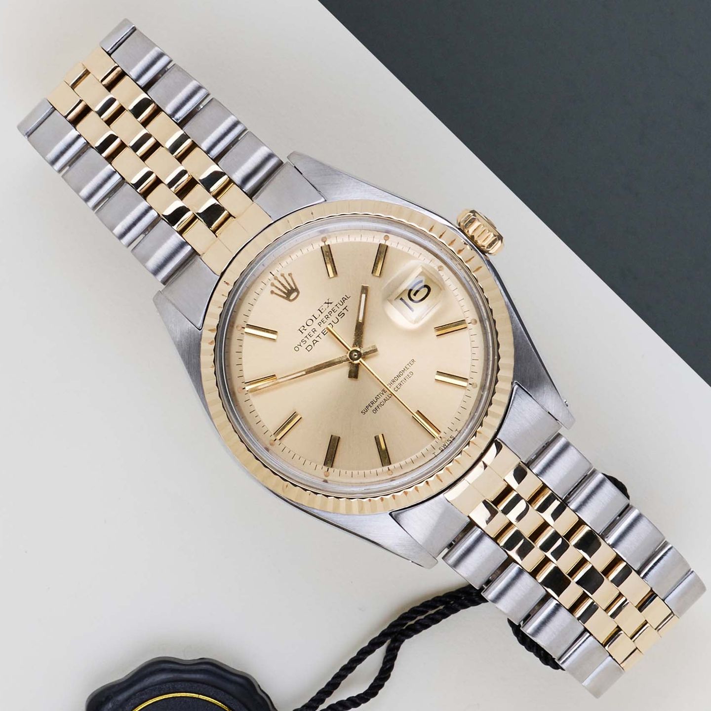 Rolex Datejust 1601 (1971) - Champagne dial 36 mm Gold/Steel case (1/7)