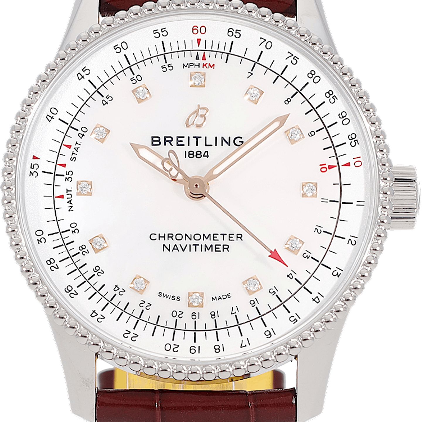 Breitling Navitimer A17395211A1P2 (2024) - White dial 35 mm Steel case (2/5)