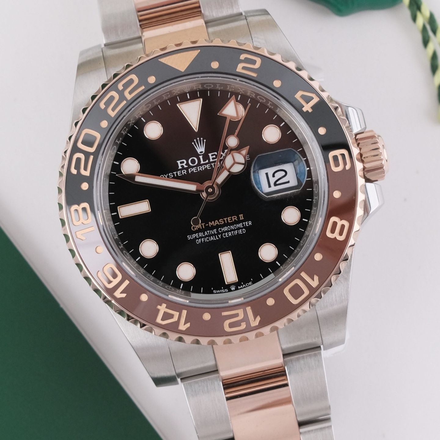 Rolex GMT-Master II 126711CHNR (2021) - Zwart wijzerplaat 40mm Goud/Staal (1/8)