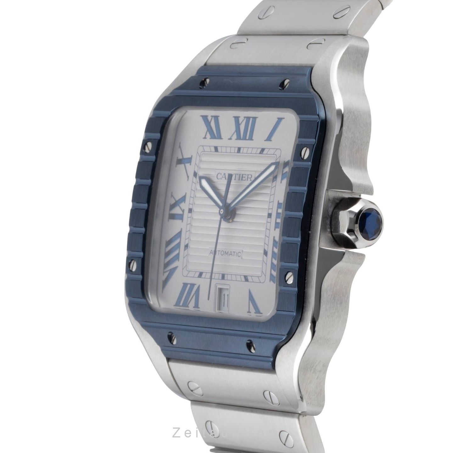 Cartier Santos WSSA0047 (Unknown (random serial)) - Grey dial 40 mm Steel case (5/8)