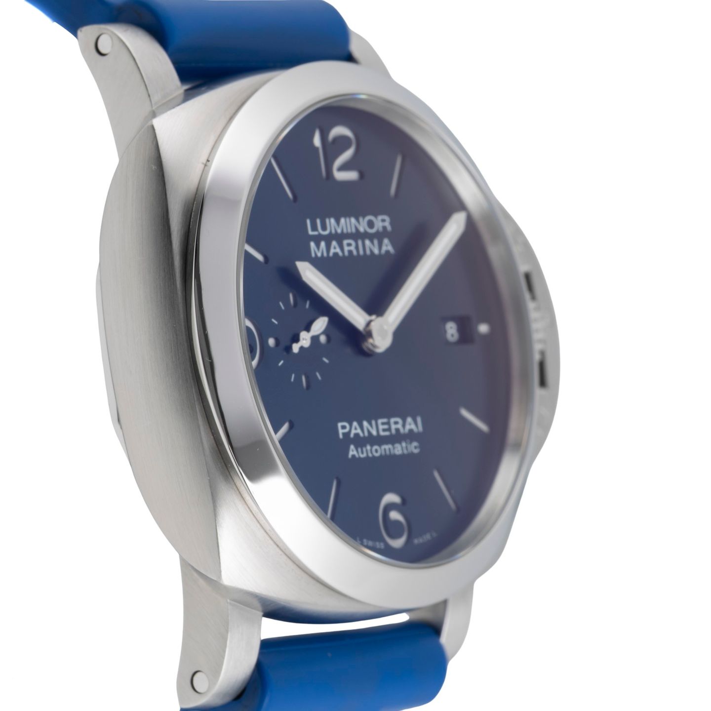Panerai Luminor Marina PAM01313 (Onbekend (willekeurig serienummer)) - Blauw wijzerplaat 44mm Staal (7/8)