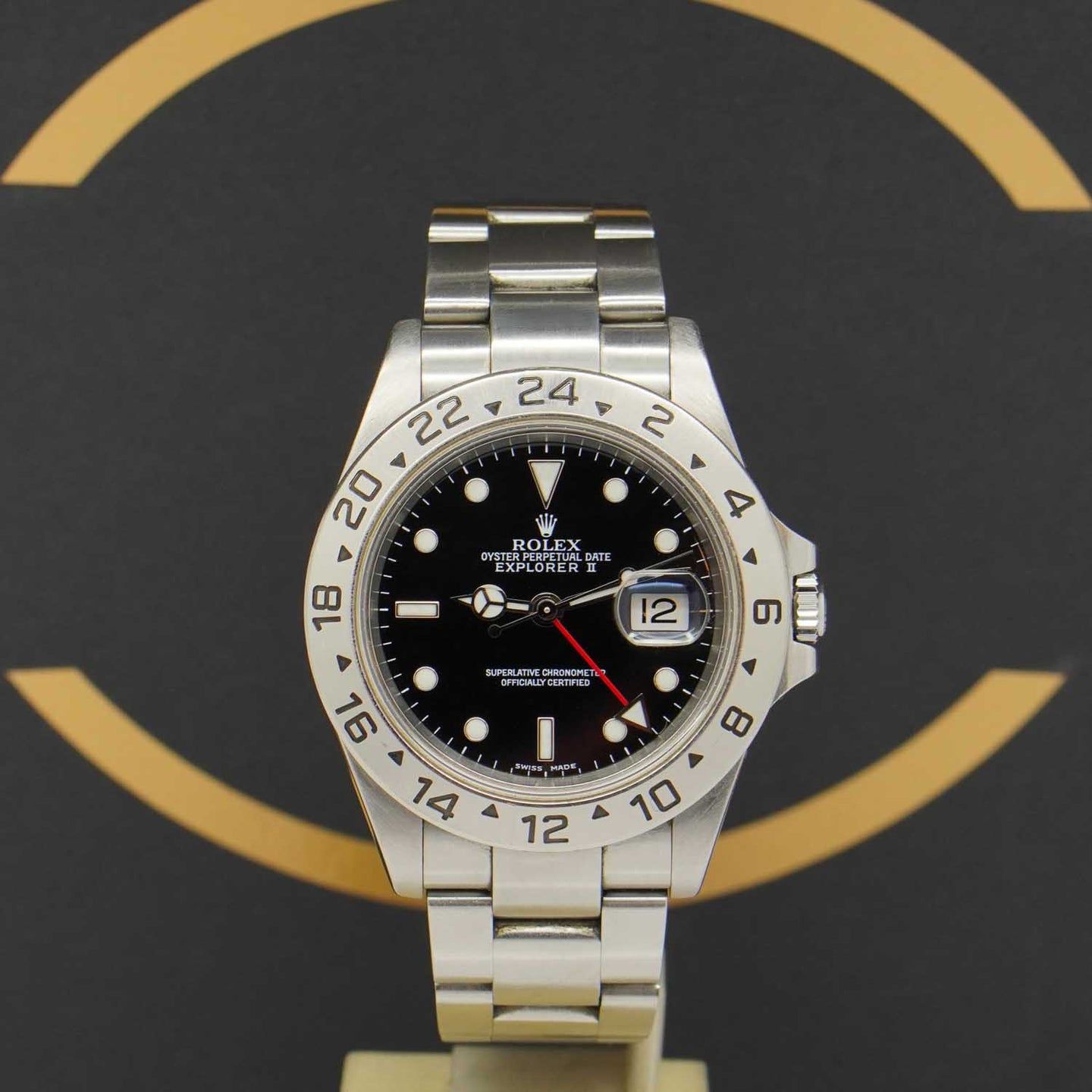Rolex Explorer II 16570 (2004) - Black dial 40 mm Steel case (7/7)