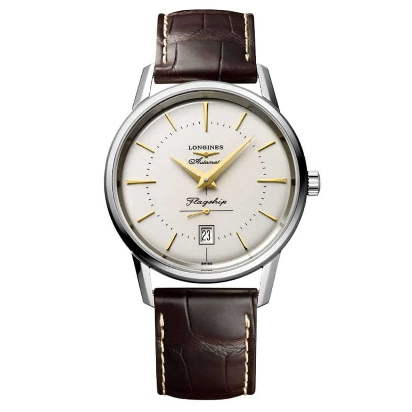 Longines Flagship Heritage L4.795.4.78.2 (2024) - Zilver wijzerplaat 39mm Staal (1/1)