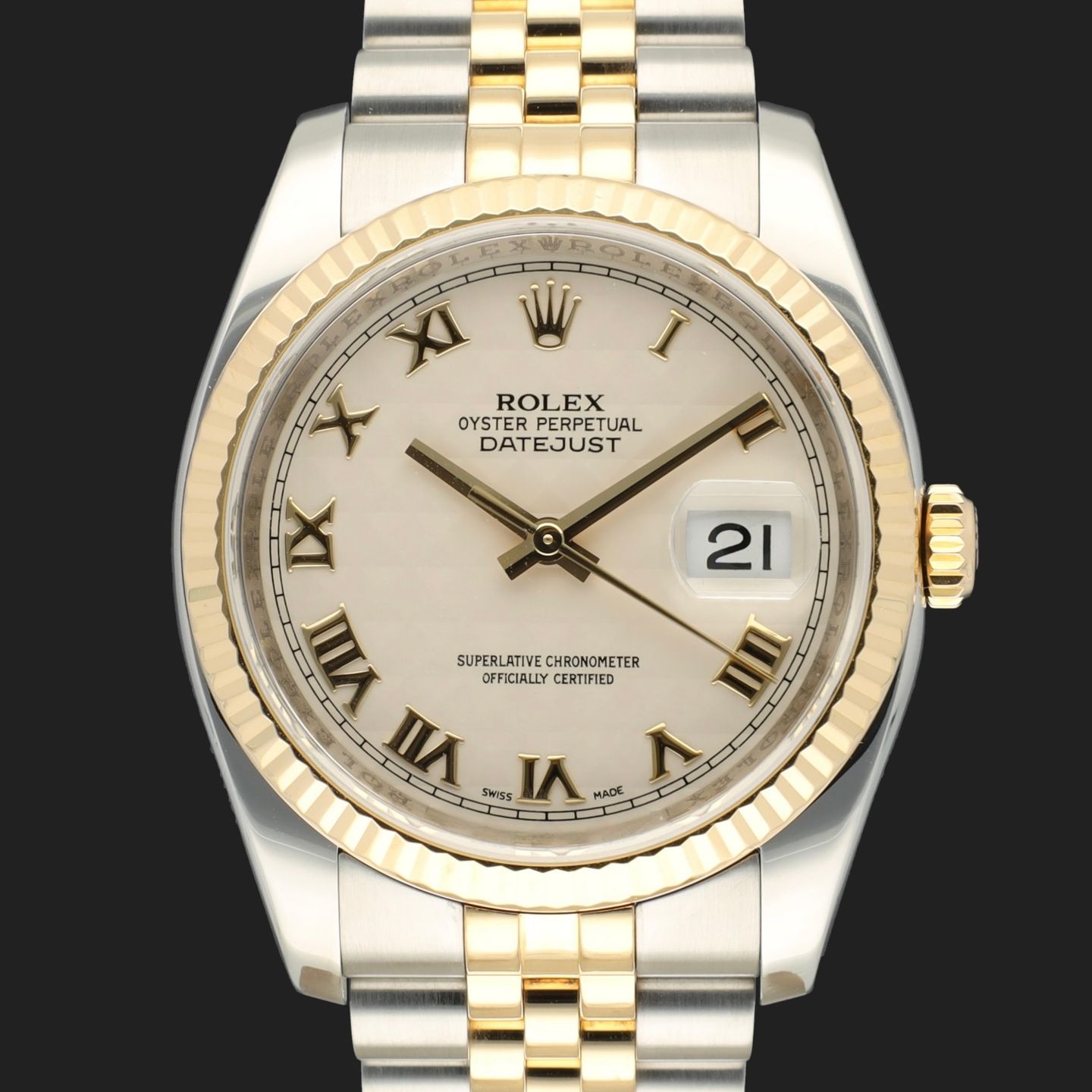 Rolex Datejust 36 116233 (2010) - 36mm Goud/Staal (3/8)