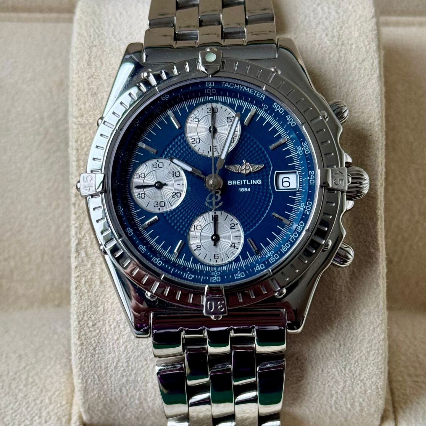 Breitling Chronomat A13050.1 (1997) - Blue dial 45 mm Steel case (2/7)