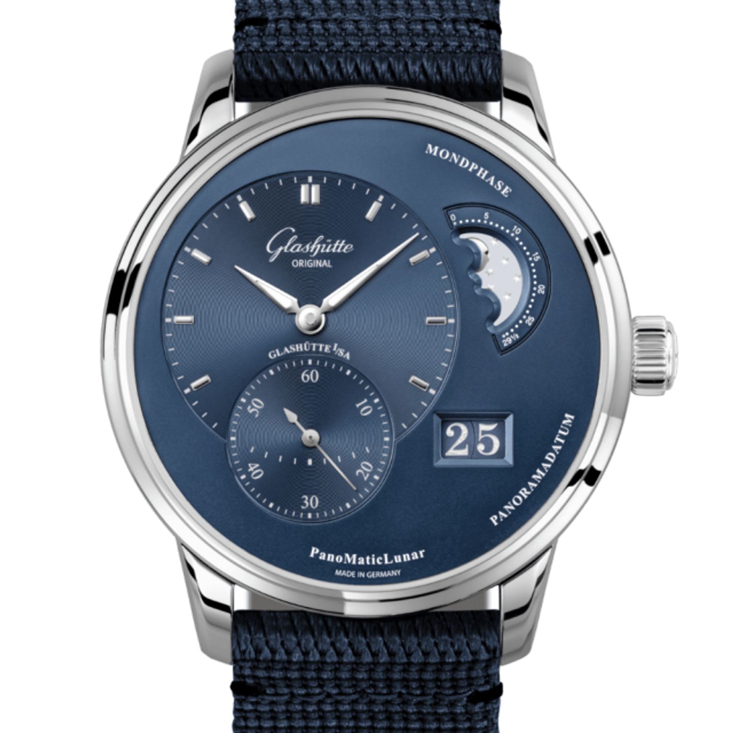 Glashütte Original PanoMaticLunar 1-90-02-46-32-64 (2024) - Blue dial 40 mm Steel case (2/2)