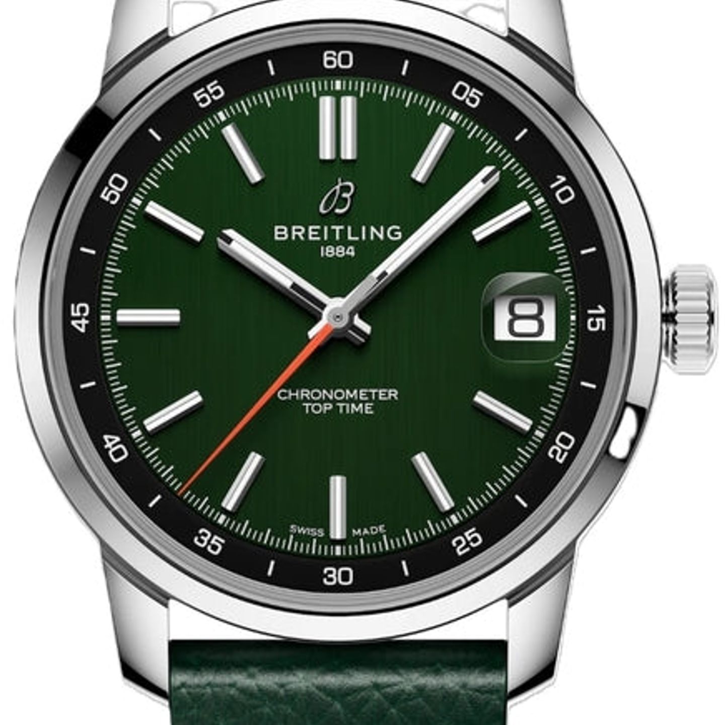 Breitling Top Time AB3113171L1X1 (2026) - Groen wijzerplaat 38mm Staal (1/1)