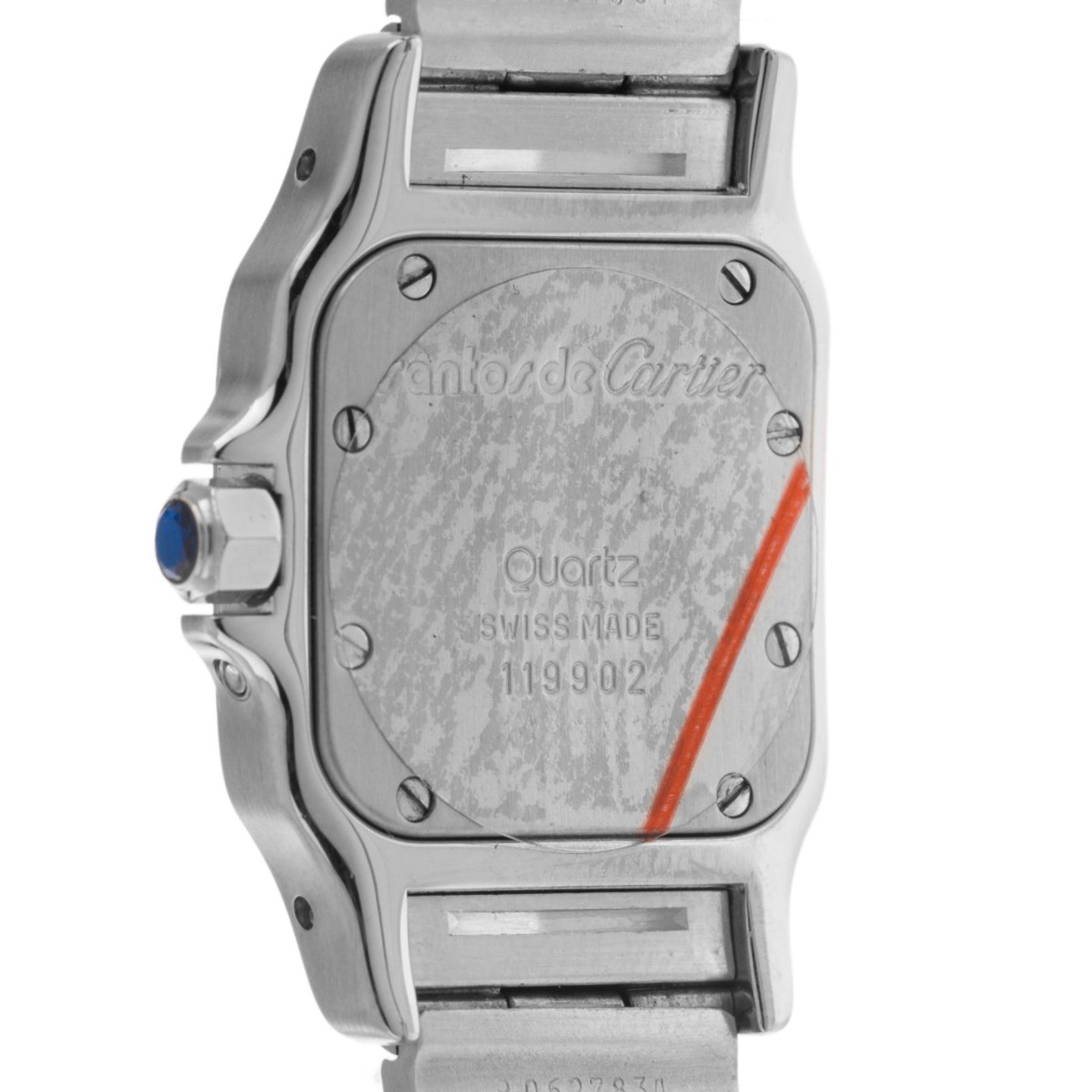 Cartier Santos 119901 (1990) - White dial 29 mm Gold/Steel case (6/8)