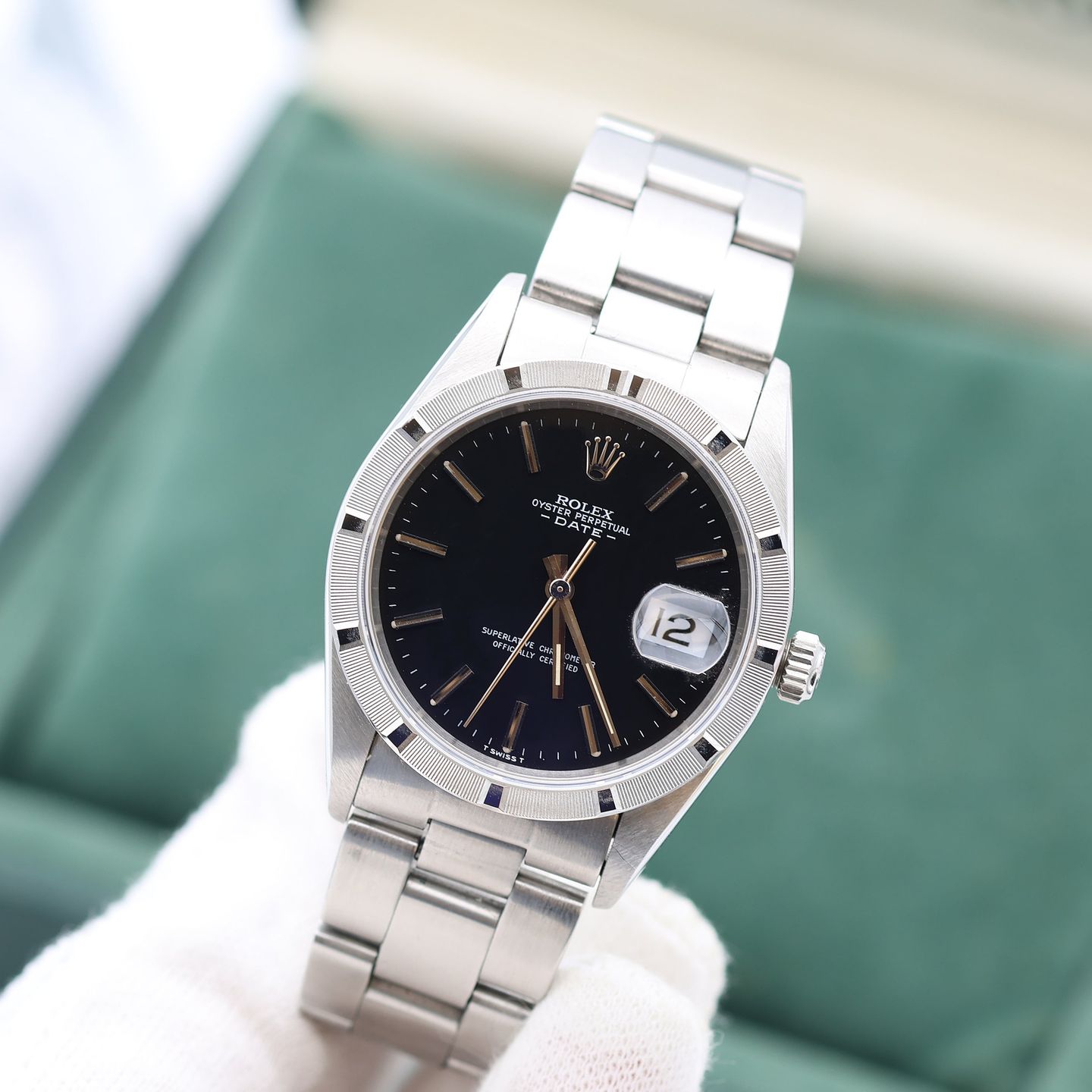 Rolex Oyster Perpetual Date 15210 (1995) - 34 mm Steel case (1/8)