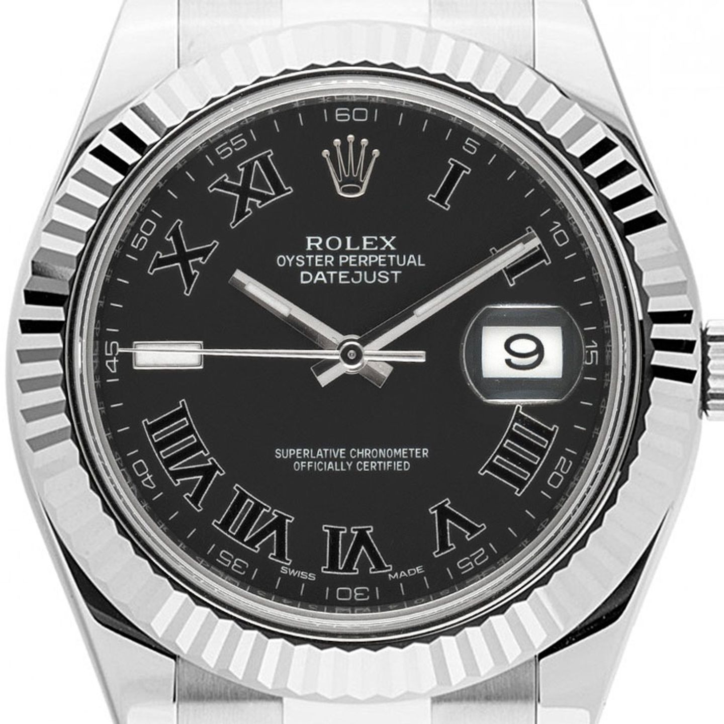 Rolex Datejust II 116334 (2015) - Zwart wijzerplaat 41mm Staal (1/6)