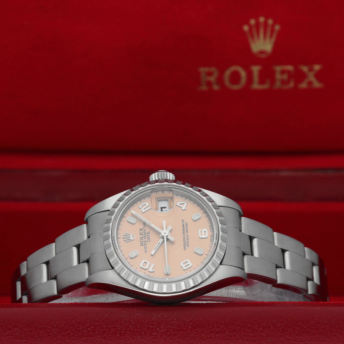 Rolex Oyster Perpetual Lady Date 69240 (1998) - 26mm Staal (3/8)